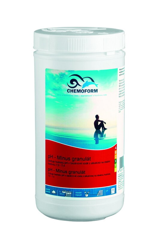 pH mínus granulát 1,5 kg na úpravu a zníženie pH v bazéne