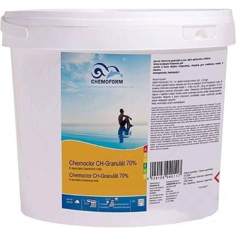 Chlór Super Schock 70 kg 5 kg, šokový chlór proti riasam Chemoclor Chlór Super Schock 70 kg 5 kg, šokový chlór proti riasam Chemoclor