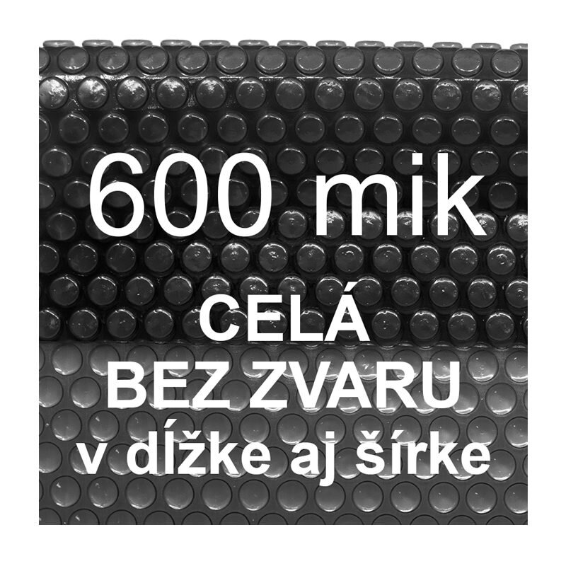 Solárna plachta 3m, 3,5m, 4 m - fólia na bazén 600 mikrónov čierna - celá bez zvaru