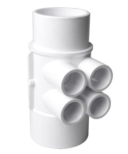 Rozdelovač vírivkový 2" (60,3mm) x  (4) 1/2" pre hydromasážne vane