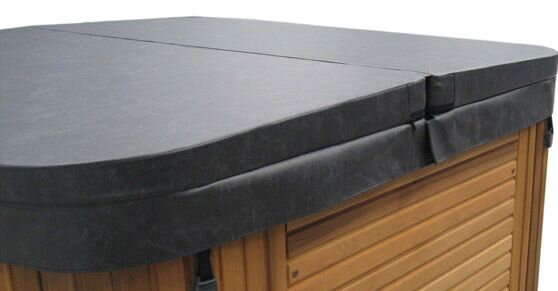 Termokryt na vírivku 214 x 214 cm tmavosivý, rádius 14 cm