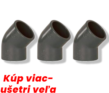 Koleno 45° 50mm - set 3 kusov Koleno 45° 50mm - set 3 kusov