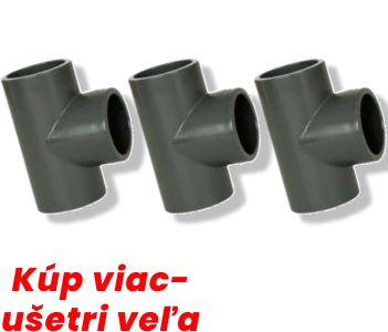 3ks PVC tvarovka - T-kus 90° 50 mm 3ks PVC tvarovka - T-kus 90° 50 mm