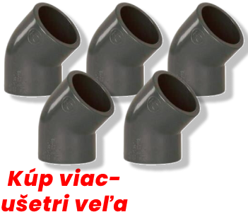 Koleno 45° 50mm - set 5 kusov Koleno 45° 50mm - set 5 kusov