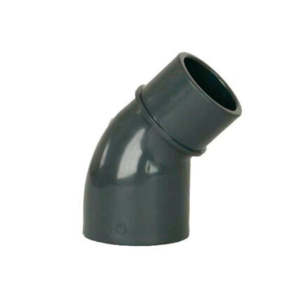 PVC tvarovka - uhol 45° 50 int. x 50 ext.