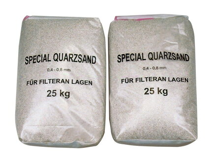Filtračný piesok - frakcia 0,6-1,2 mm -- balený po 25 kg