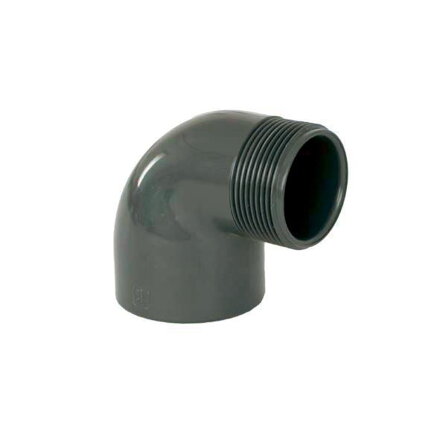 PVC tvarovka - uhol 90° 50 x 1 1/2" ext.