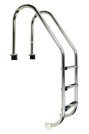 Rebrík z nehrdzavejúcej ocele Standard s 3 stupňami, AISI 316