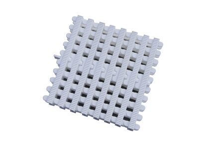 Prepadová rolovacia mriežka pre verejné bazény - biela - šírka 246 mm, výška 35 mm (43 ks/m)