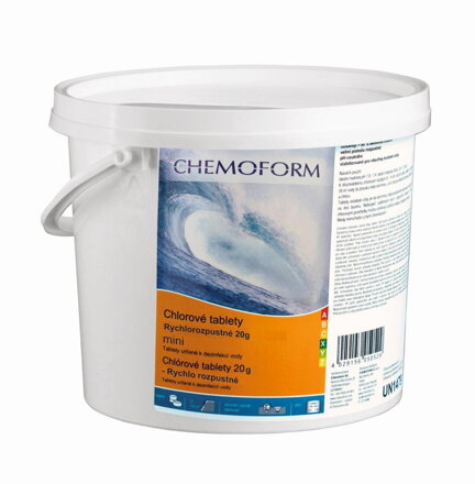 Chlórové rýchlorozpustné tablety 20 g - mini - 3 kg