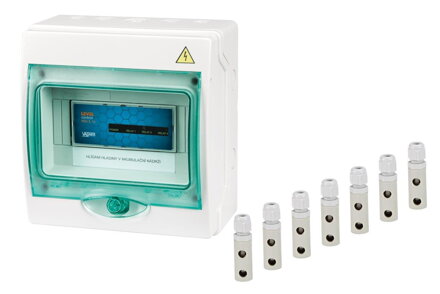 Elektronické monitorovanie hladiny v zásobnej nádrži + 7x sonda (v rozvádzači)