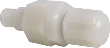 Vstrekovací ventil 3/8'' a 1/2'' pre potrubie PVDF-T