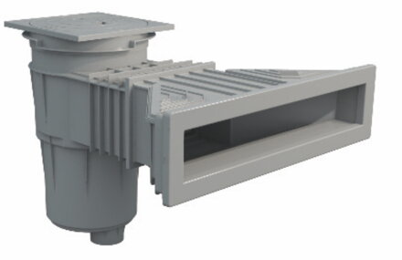 Superskimmer 17,5 l s mosadznými konzolami - svetlosivá (RAL7004)