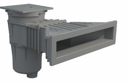 Superskimmer 17,5 l s mosadznými konzolami - tmavosivá (RAL7016)