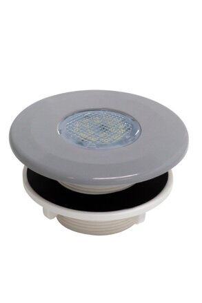 MINI Tube -- VA tryska (svetlosivá RAL7004) - 18 LED diód biela, 6 W, pre prefabrikované bazény