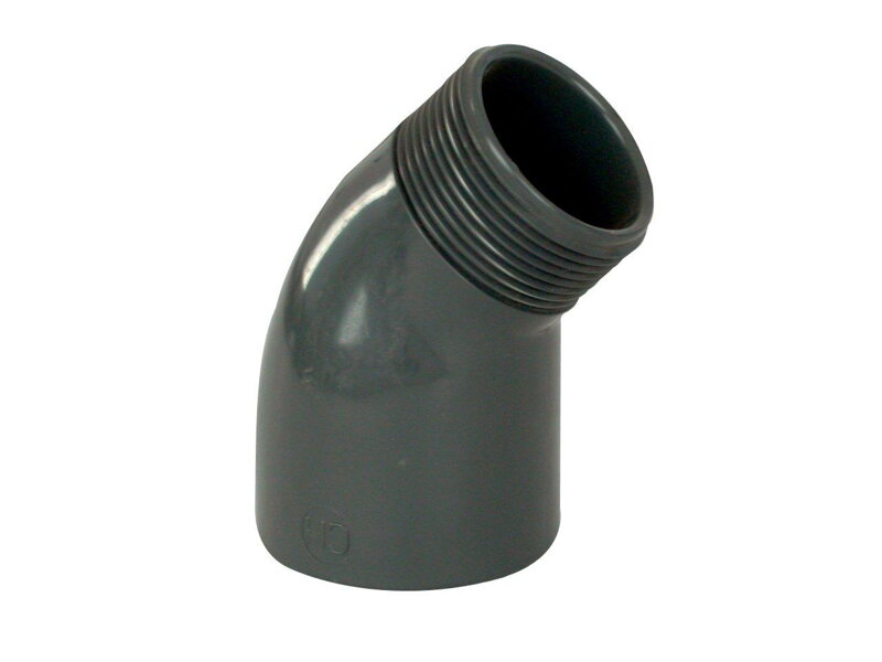 PVC tvarovka - uhol 45° 63 x 2" ext. PVC tvarovka - uhol 45° 63 x 2" ext.