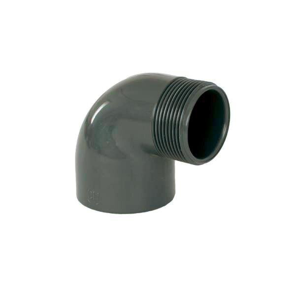PVC tvarovka - uhol 90° 63 x 2" ext. PVC tvarovka - uhol 90° 63 x 2" ext.