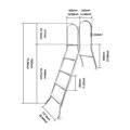 Schodíky do bazéna NEOVA 120 cm z nehrdzavejúcej ocele