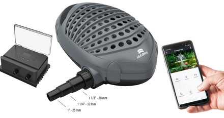 Inteligentné filtračné a kalové čerpadlo Heissner, nastaviteľné 14 300 l/h, 20-120 W, do 68 m³ P15300E-00