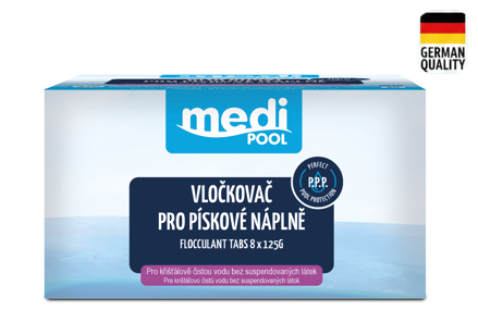 Bazénová chémia - Flokulačné tablety 8x125g 1,0 kg MediPOOL