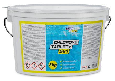 SILCO SILCOPOOL&SPA CHLOROVÉ TABLETY 5v1 kg: 5