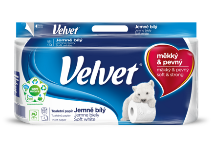 VELVET Toaletní papír 3 vrstvý 8 rolí