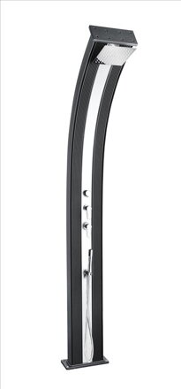 Solárna sprcha s ručnou sprchou DADA CURVE antracit/inox
