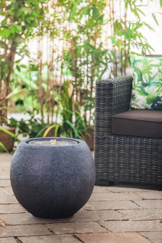 Fontána Heissner BALL LED, antracit 016601-03