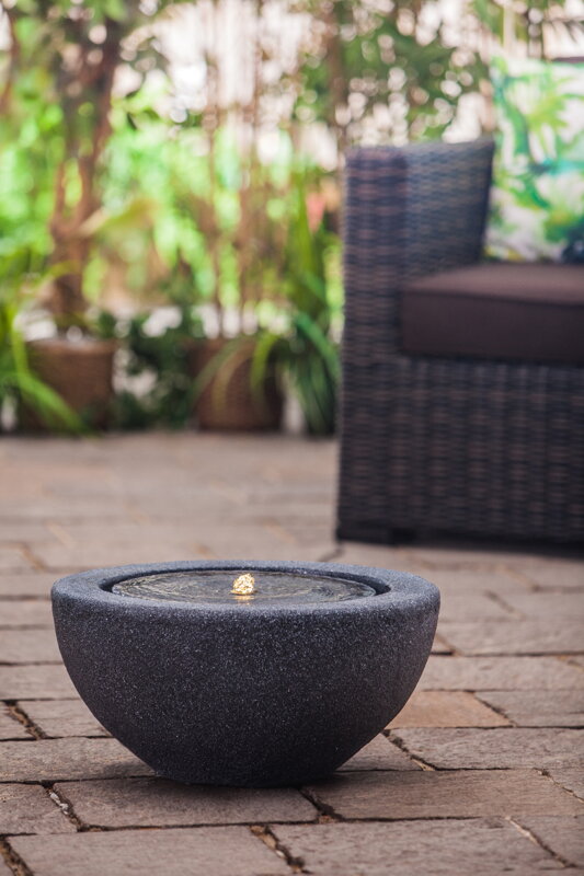 Fontána Heissner Half BALL LED, antracit 016602-03