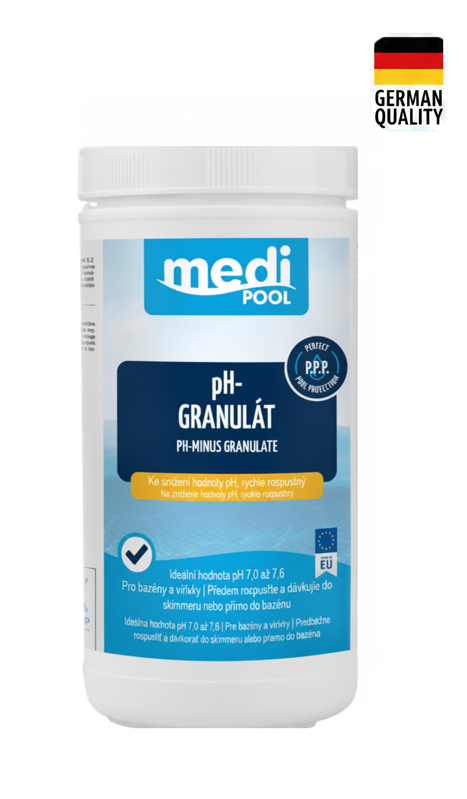 Bazénová chémia - PH-Minus granulát 1,5 kg MediPOOL