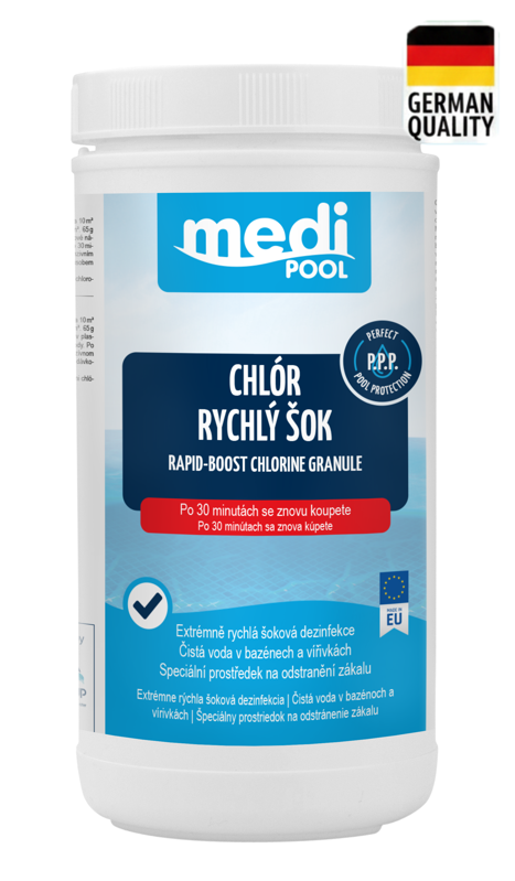 Bazénová chémia - Rapid-BOOSTchlórový granulát )1,2 kg MediPOOL