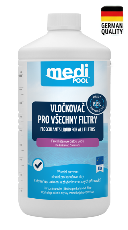 Bazénová chémia - Flokulant pre všetky filtre 1,0 L MediPOOL