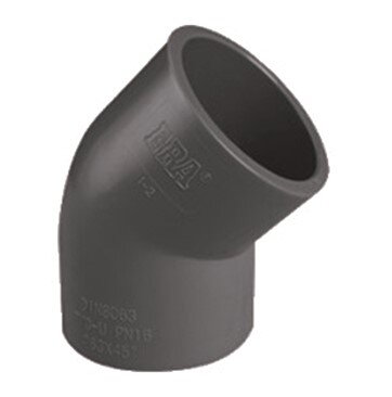Koleno 45° lepidlo/lepidlo - priemer 63 mm