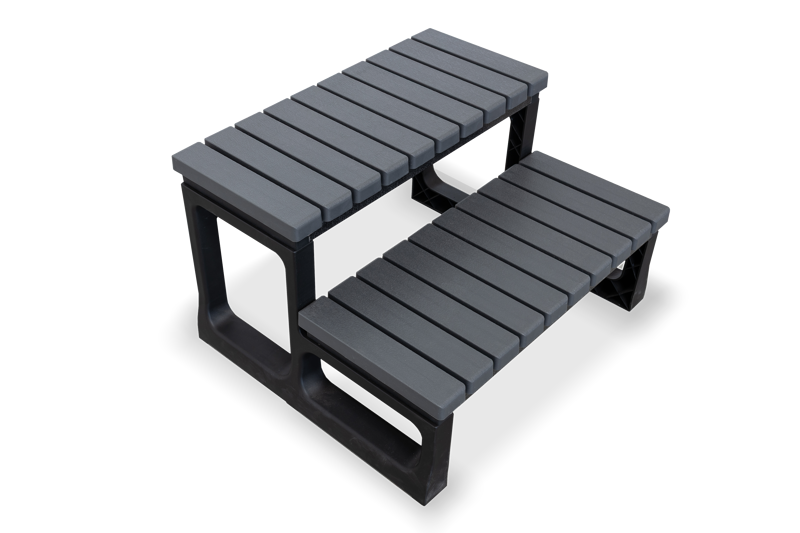 Vírivé schody - 2 stupne - ŠEDÉ